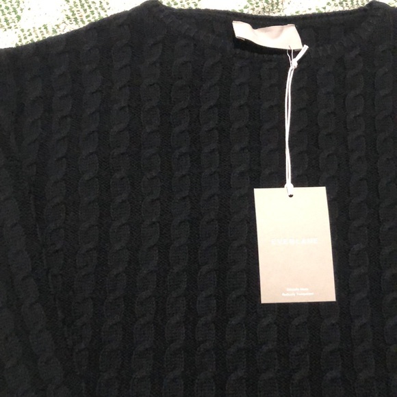 EVERLANE MERINO WOOL COTTON CABLE KNIT SWEATER - Picture 5 of 8